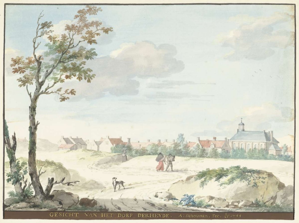 The village of Terheijden, Aert Schouman, 1744