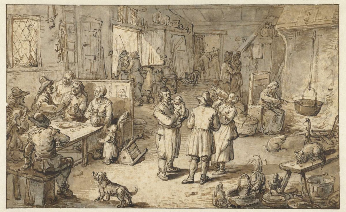 A farmhouse interior, anonymous, 1600 - 1699