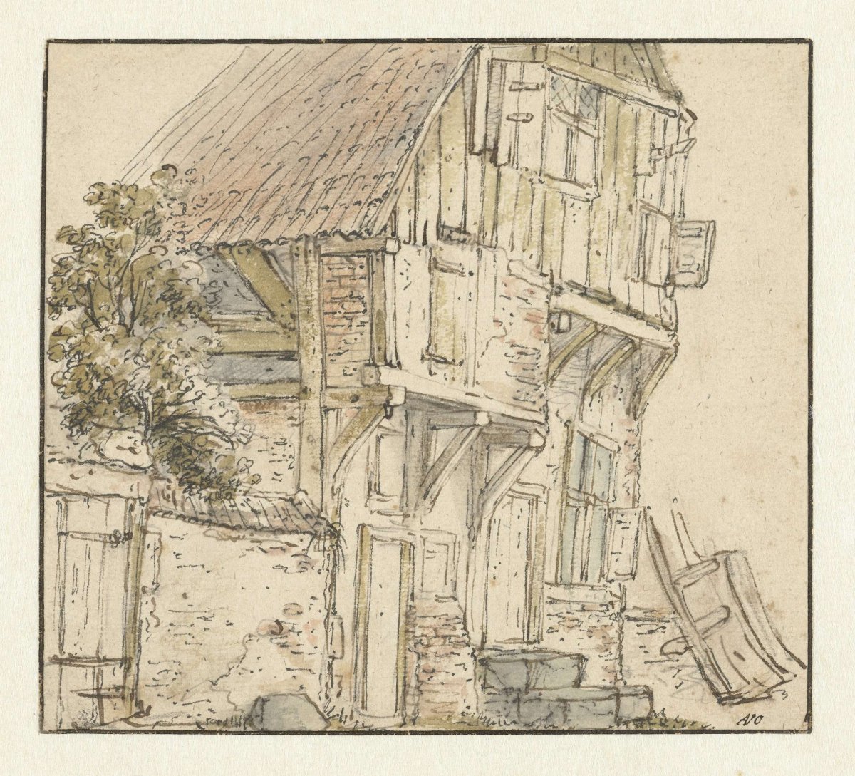 Boerenhuis, Isaac van Ostade, 1631 - 1649