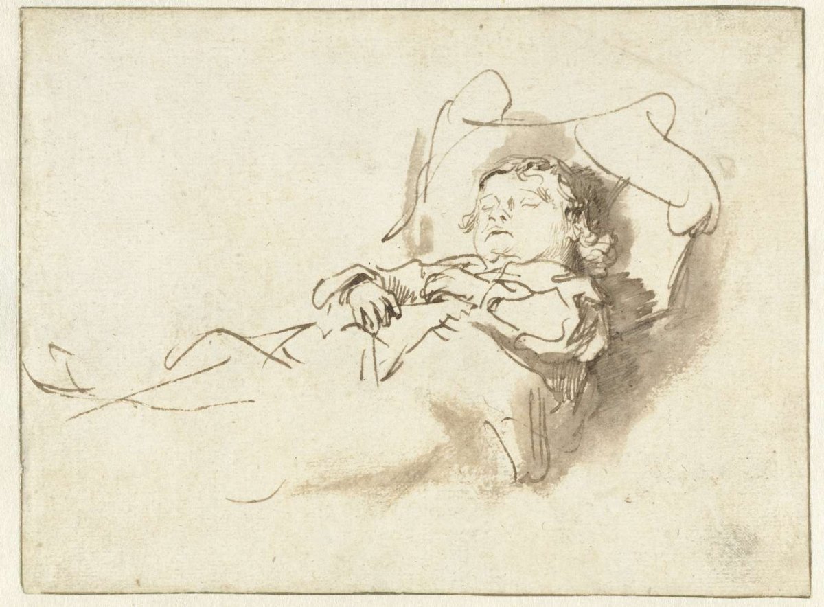 Boy Sleeping, Rembrandt van Rijn, 1625 - 1675