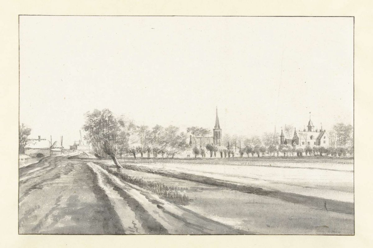 Oosterwijk Castle from a distance, Roelant Roghman, c. 1646 - c. 1647