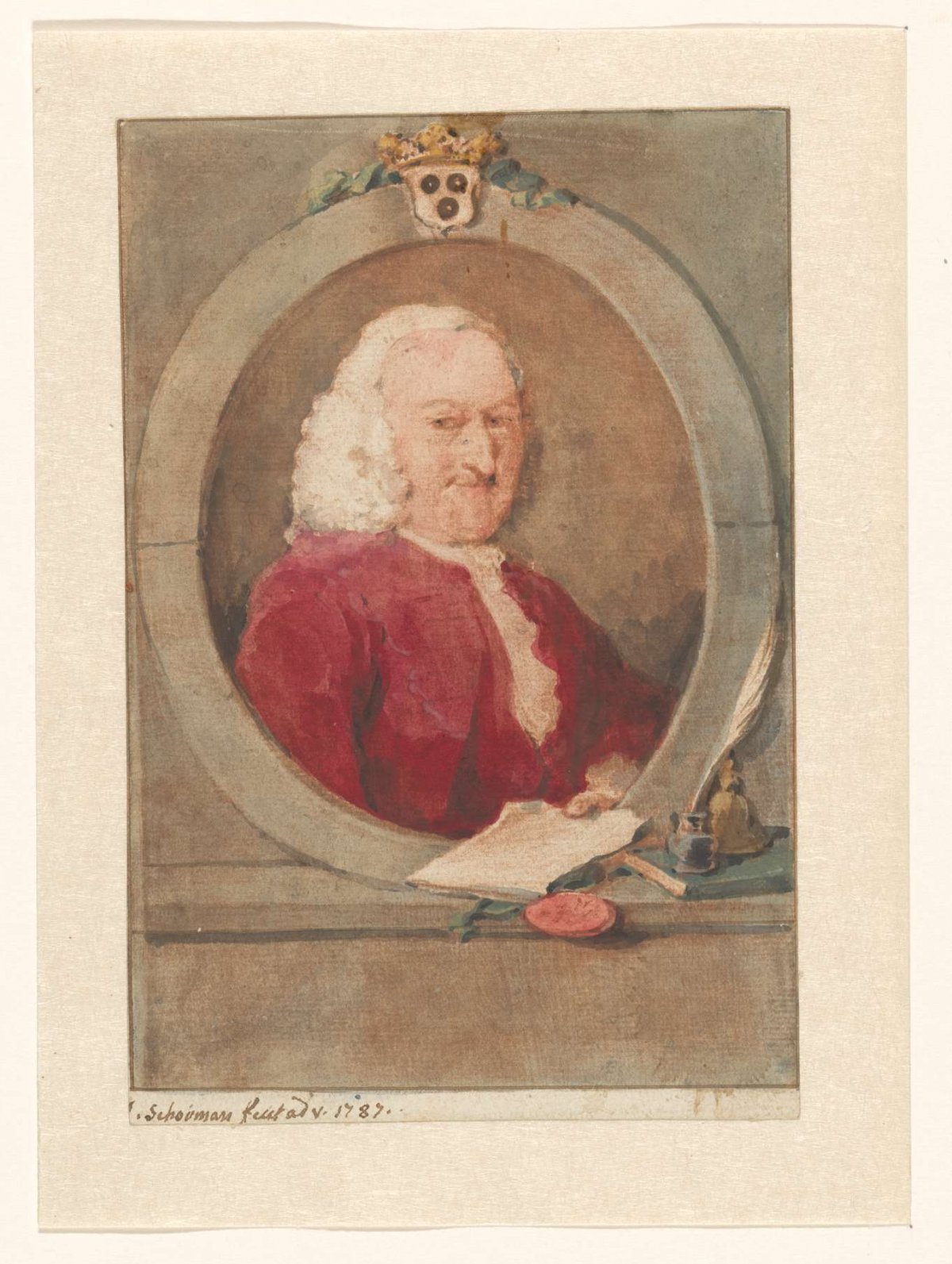 Portrait of Pieter van Bleiswijk, Aert Schouman, 1787