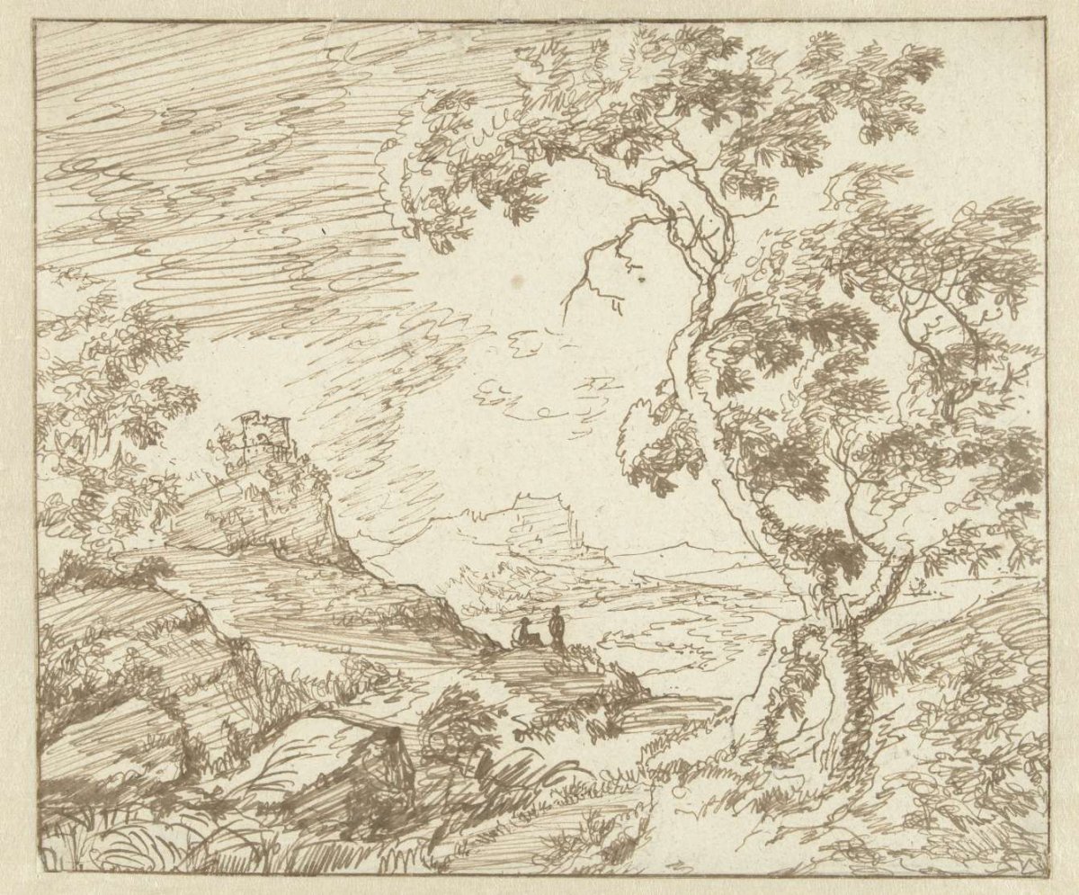 Mountainous landscape, Jan Gabrielsz. Sonjé, 1635 - 1707