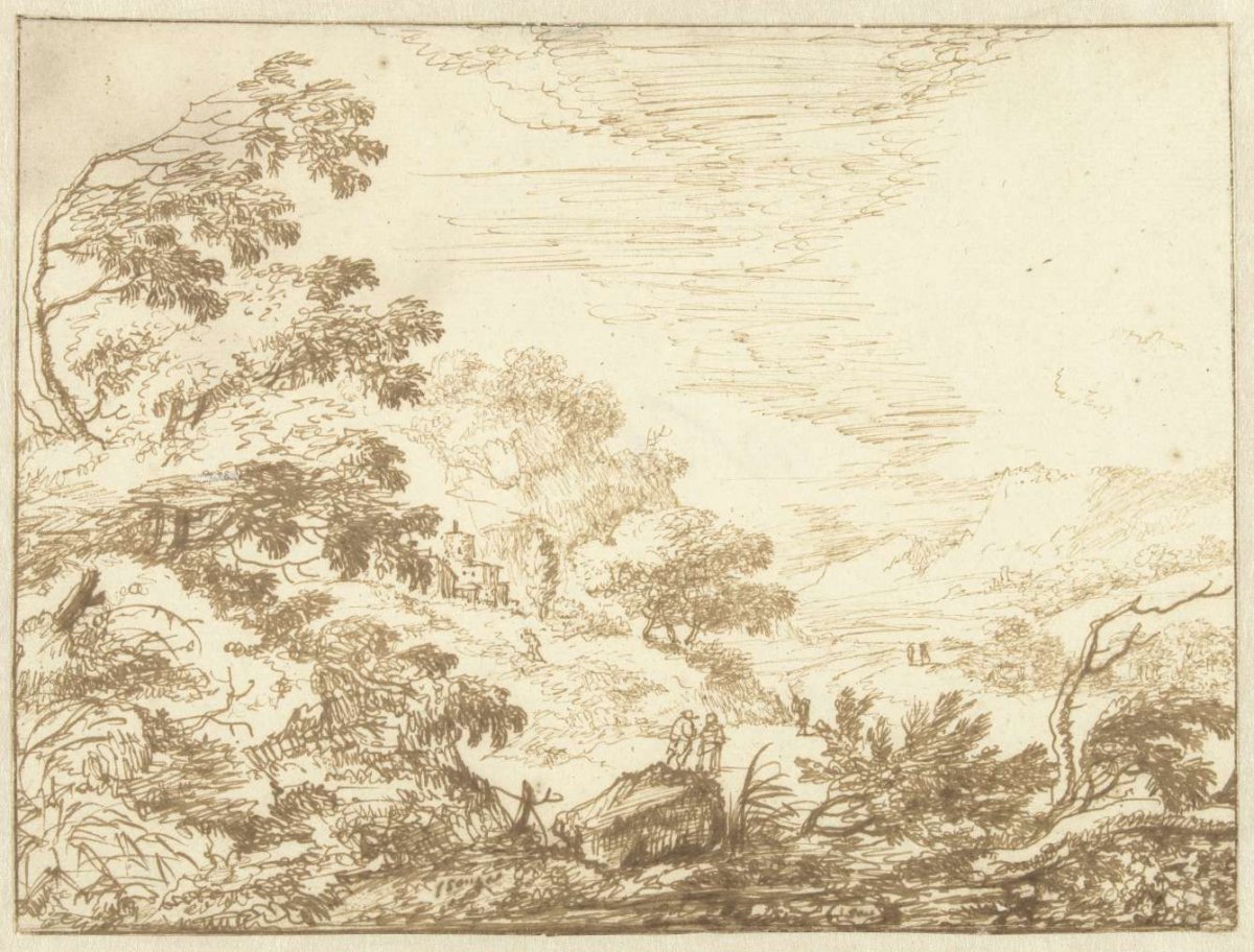 Mountainous landscape, Jan Gabrielsz. Sonjé, 1635 - 1707