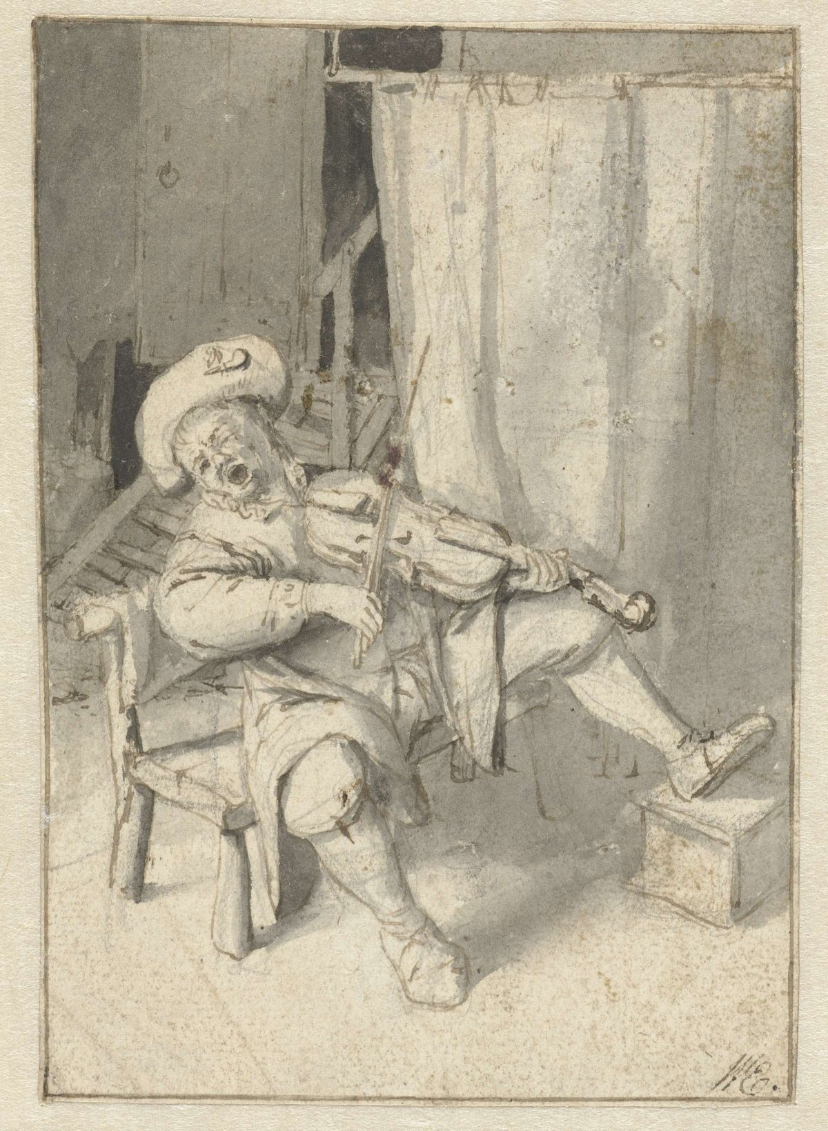 The singing fiddler, Jan Havicksz. Steen, 1636 - 1679