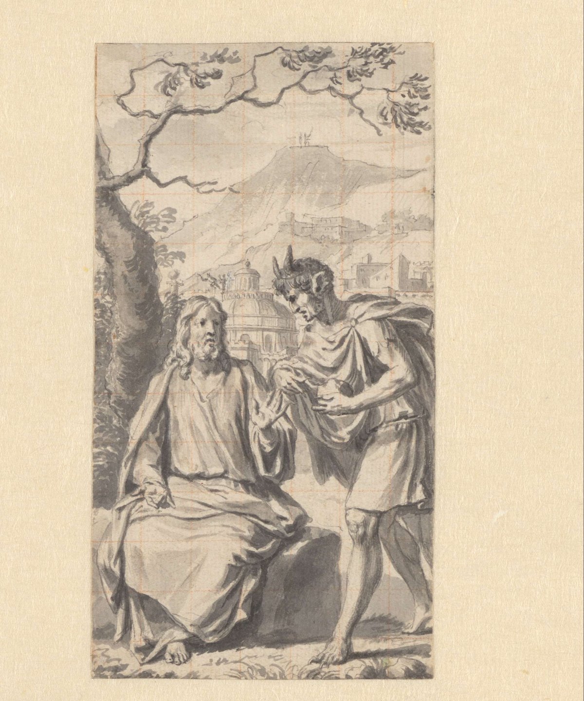 The temptation of Christ, Gerard de Lairesse, 1675 - 1680