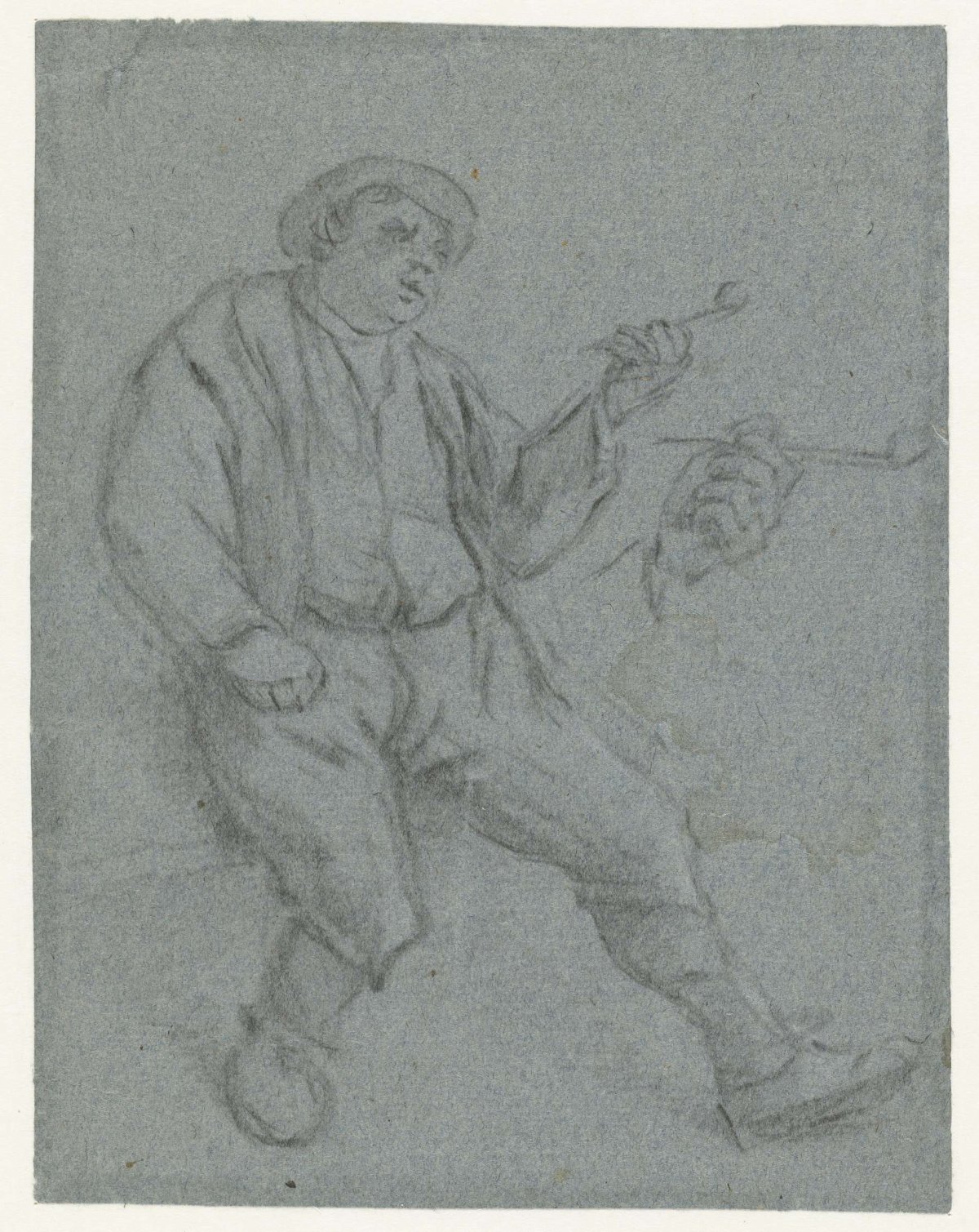 Seated farmer with pipe, Adriaen van Ostade, 1659 - 1670