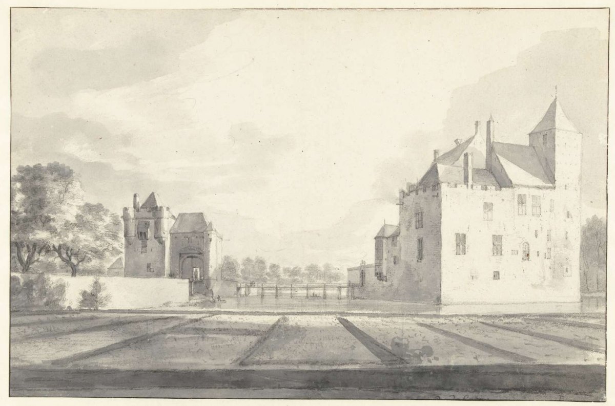 View of Huis Beverweerd, Seen from the North-east, Roelant Roghman, c. 1646 - c. 1647