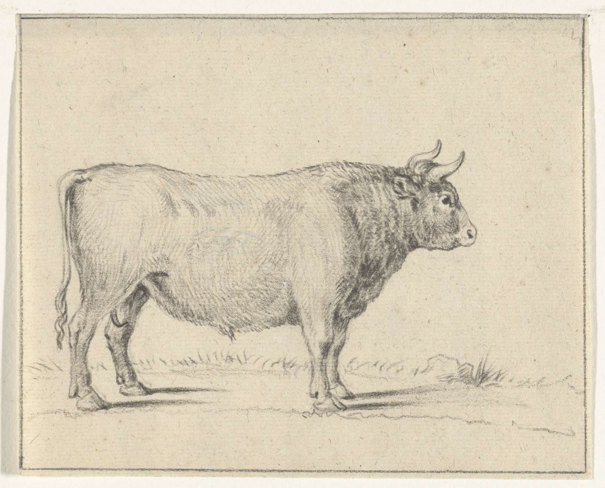 Standing bull, to the right, Jean Bernard, 1775 - 1833