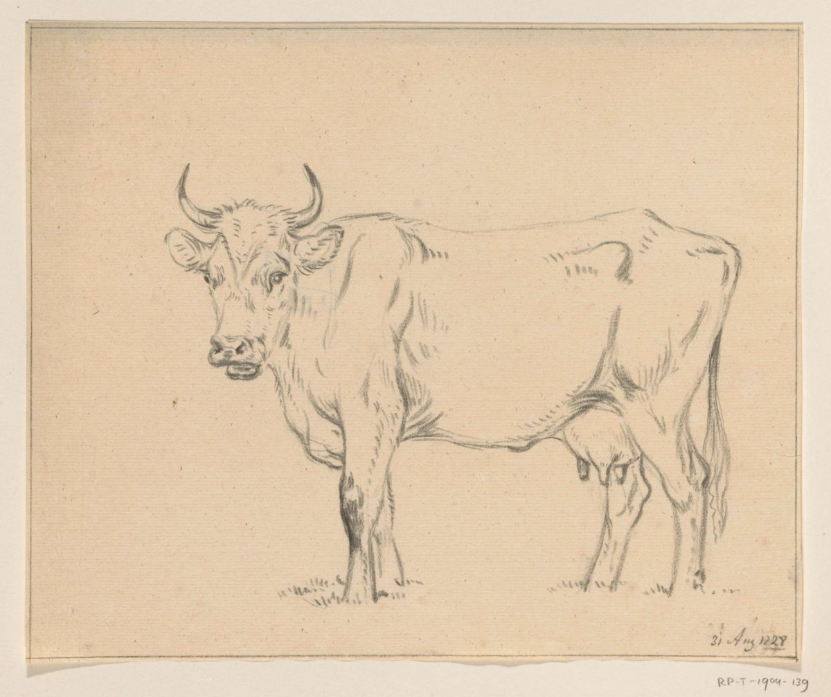 Standing cow, to the left, Jean Bernard, 1828