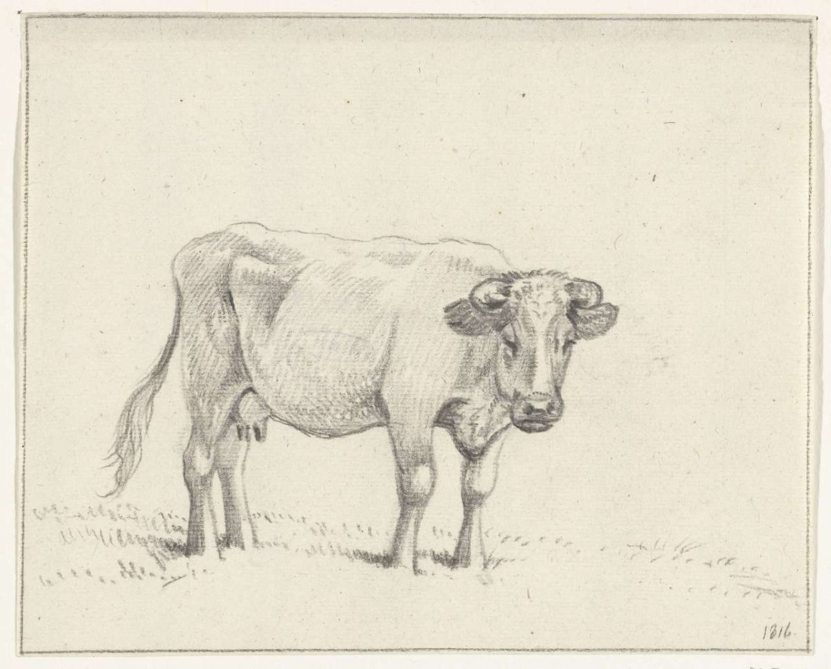 Standing cow, to the right, Jean Bernard, 1816