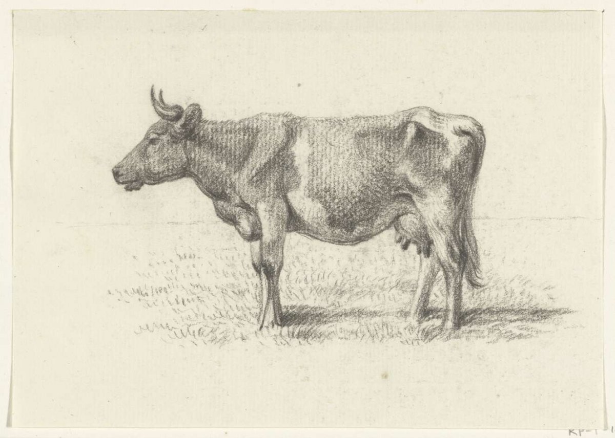 Standing cow, to the left, Jean Bernard, 1775 - 1833