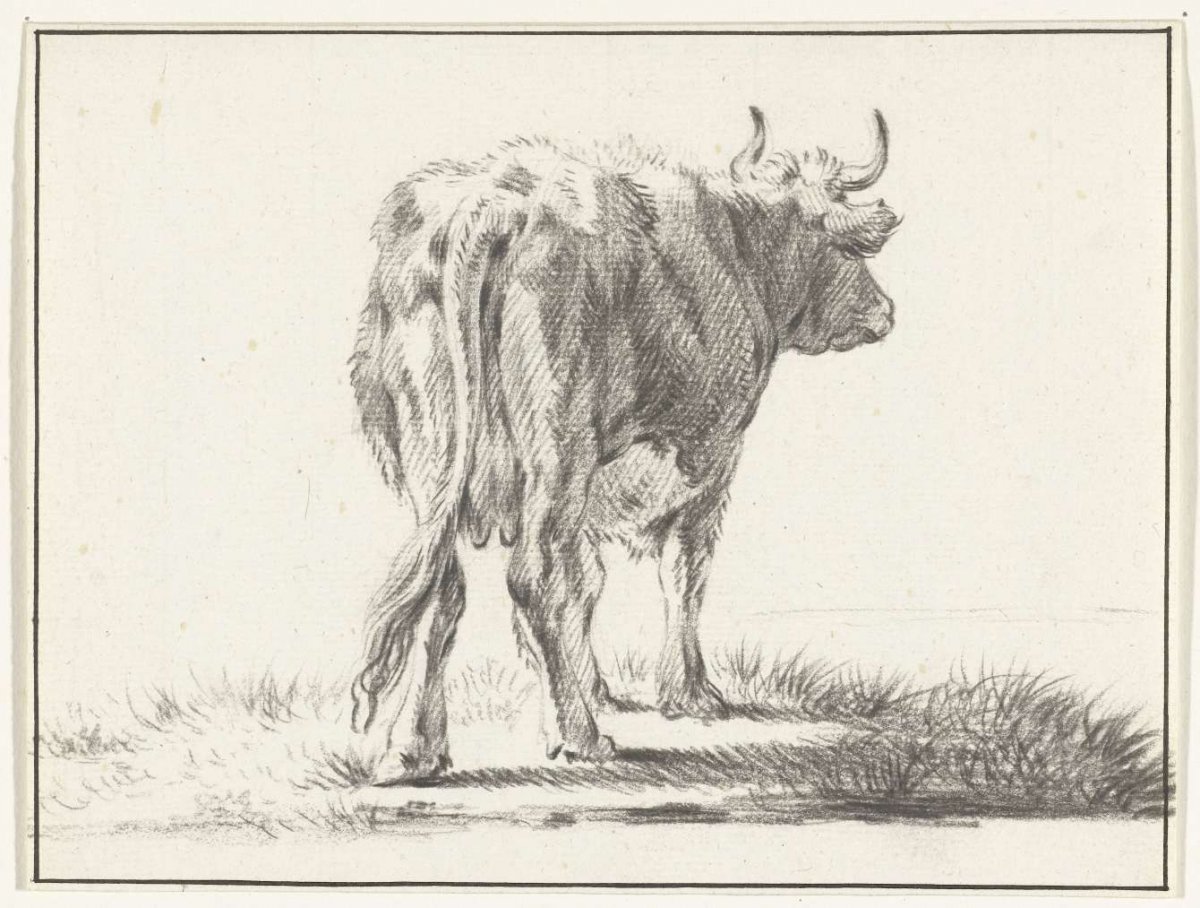 Standing cow, from behind, Jean Bernard, 1775 - 1833