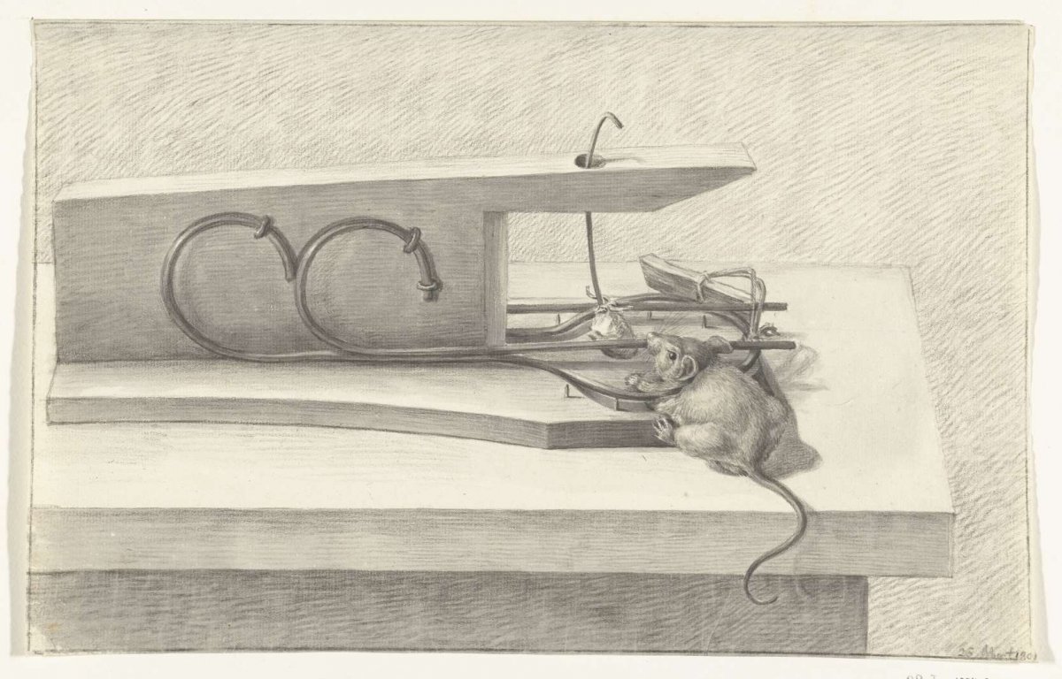 Mouse in a mousetrap, Jean Bernard, 1801