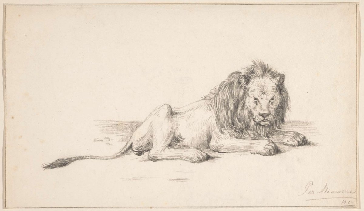 Liggende leeuw, Jean Bernard, 1822