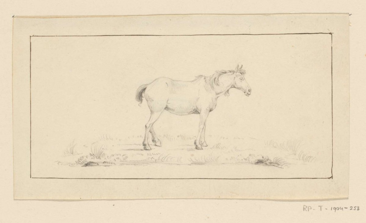 Standing horse, to the right, Jean Bernard, 1775 - 1833