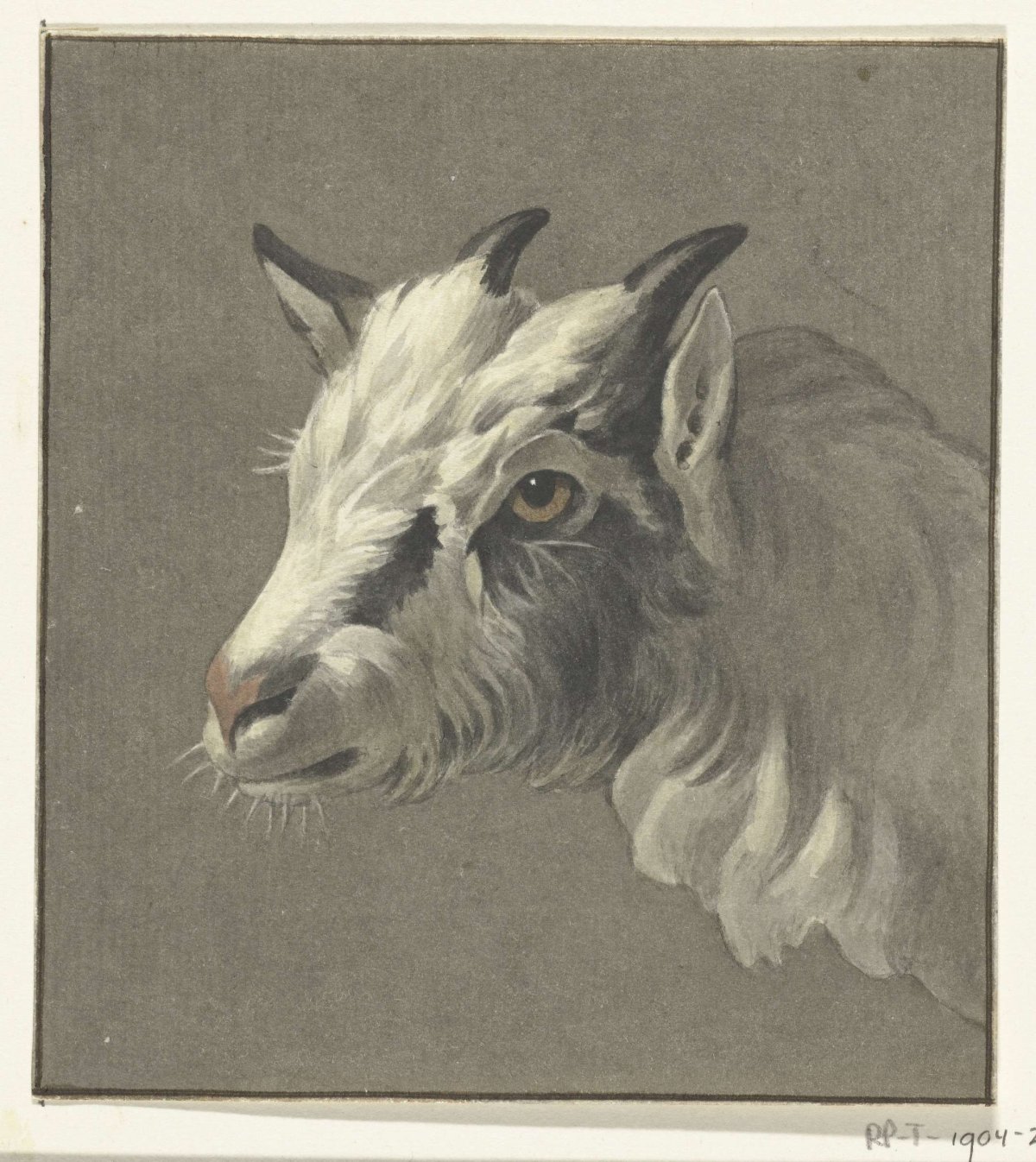 Head of a goat, to the left, Jean Bernard, 1775 - 1833