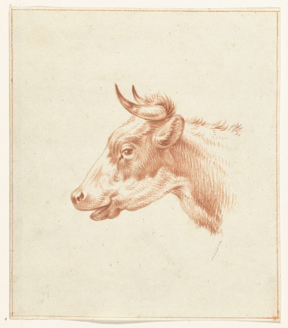 Head of a cow, to the left, Jean Bernard, 1775 - 1833