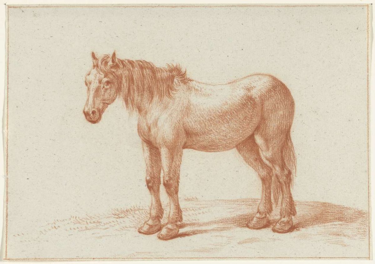 Standing horse, to the left, Jean Bernard, 1775 - 1833