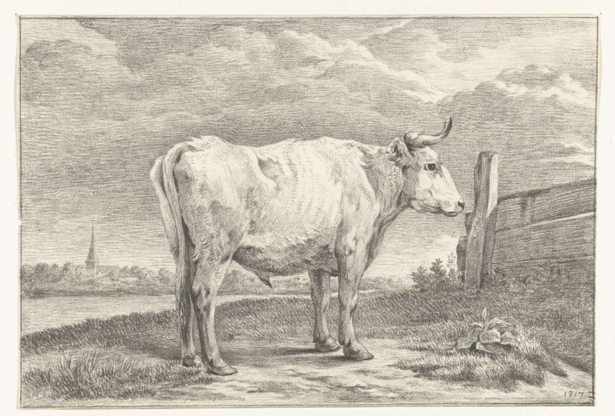 Standing bull, to the right, Jean Bernard, 1817