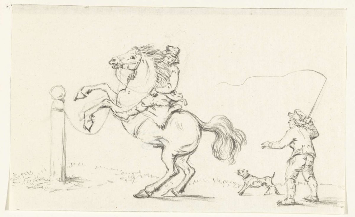 Taming a horse, Jean Bernard, 1775 - 1833