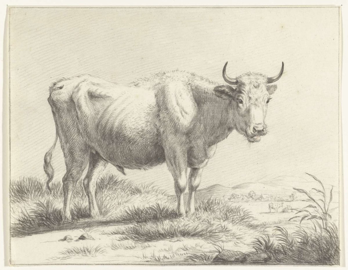 Standing cow, to the right, Jean Bernard, 1775 - 1833
