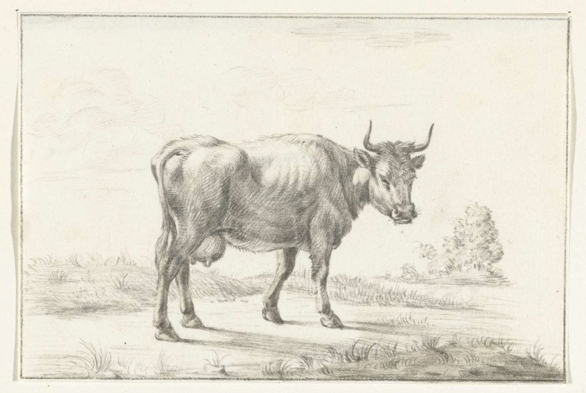 Running cow, to the right, Jean Bernard, 1775 - 1833
