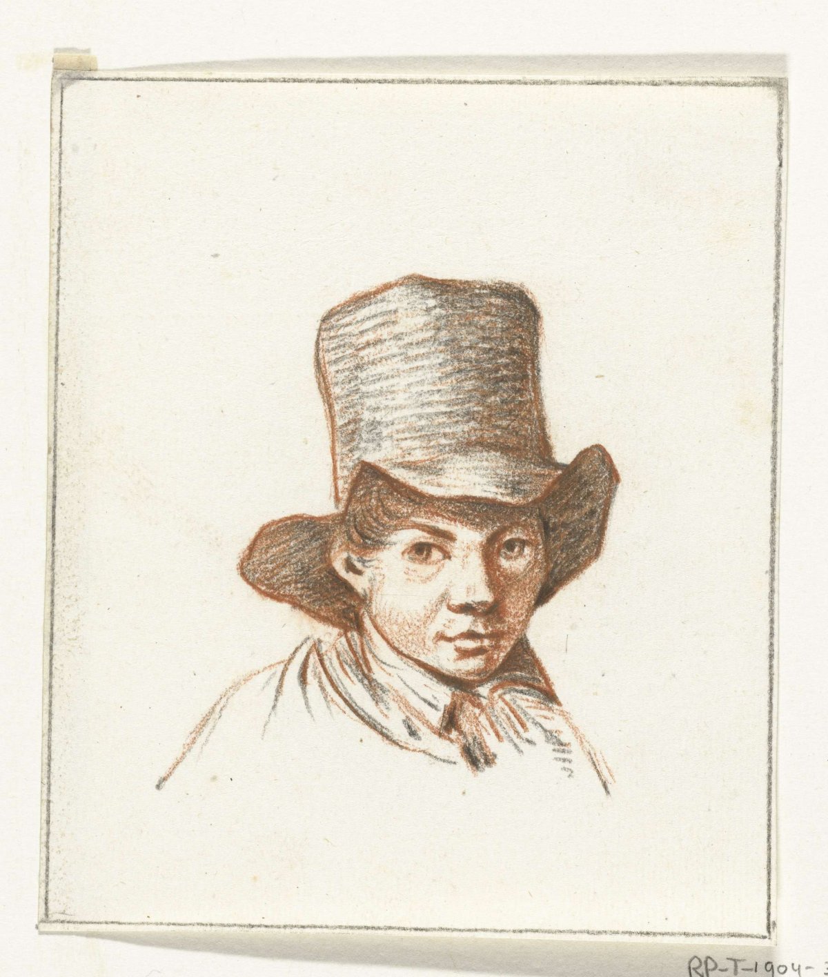 Head of boy with top hat, Jean Bernard, c. 1775 - c. 1833
