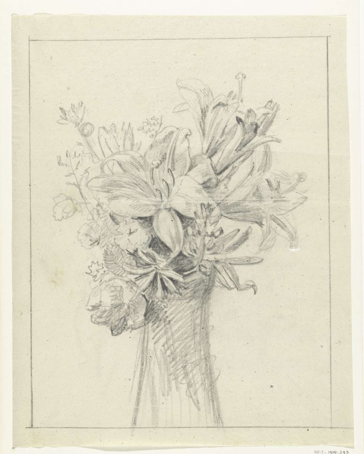 Flowers in a vase, Jean Bernard, 1775 - 1833