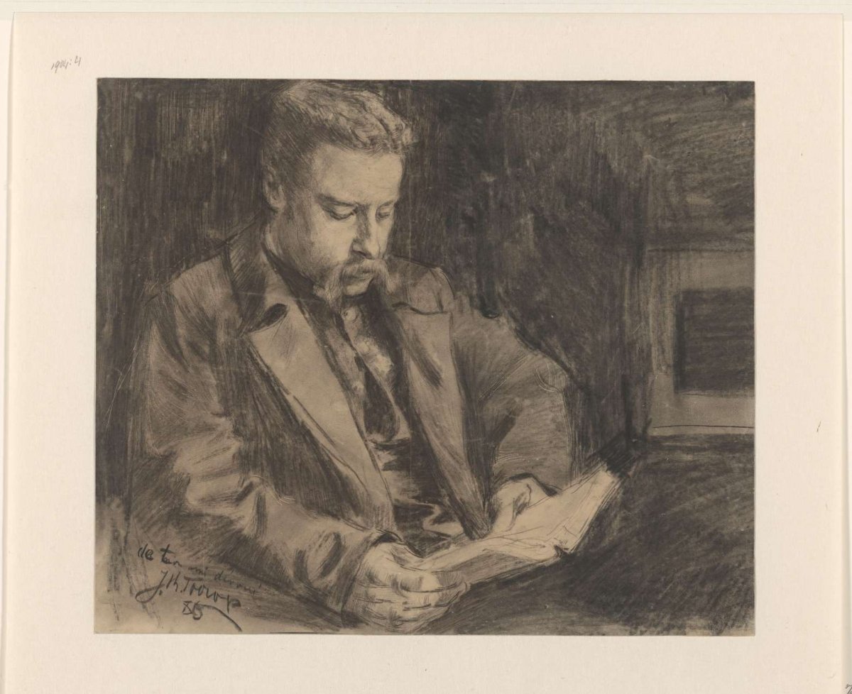 Portrait of Engelbert van Bevervoorde, lock guardian of Muiden, Jan Toorop, 1886