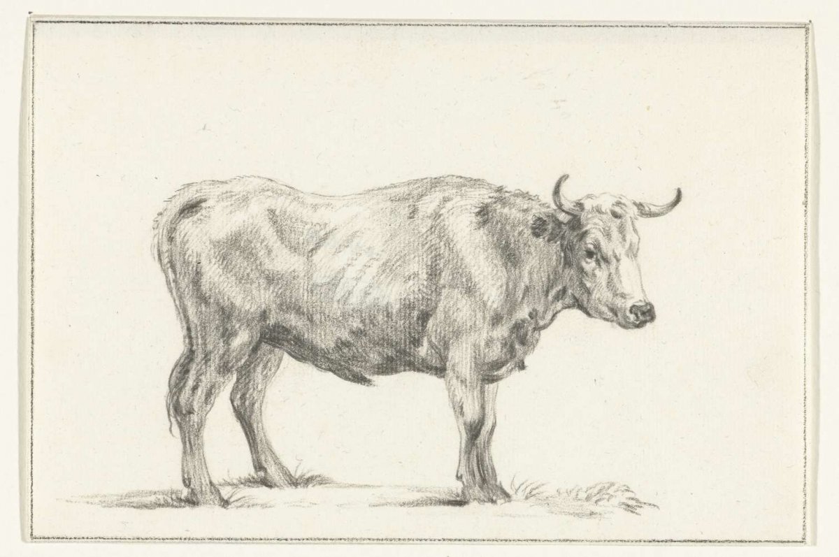 Standing bull, to the right, Jean Bernard, 1775 - 1833