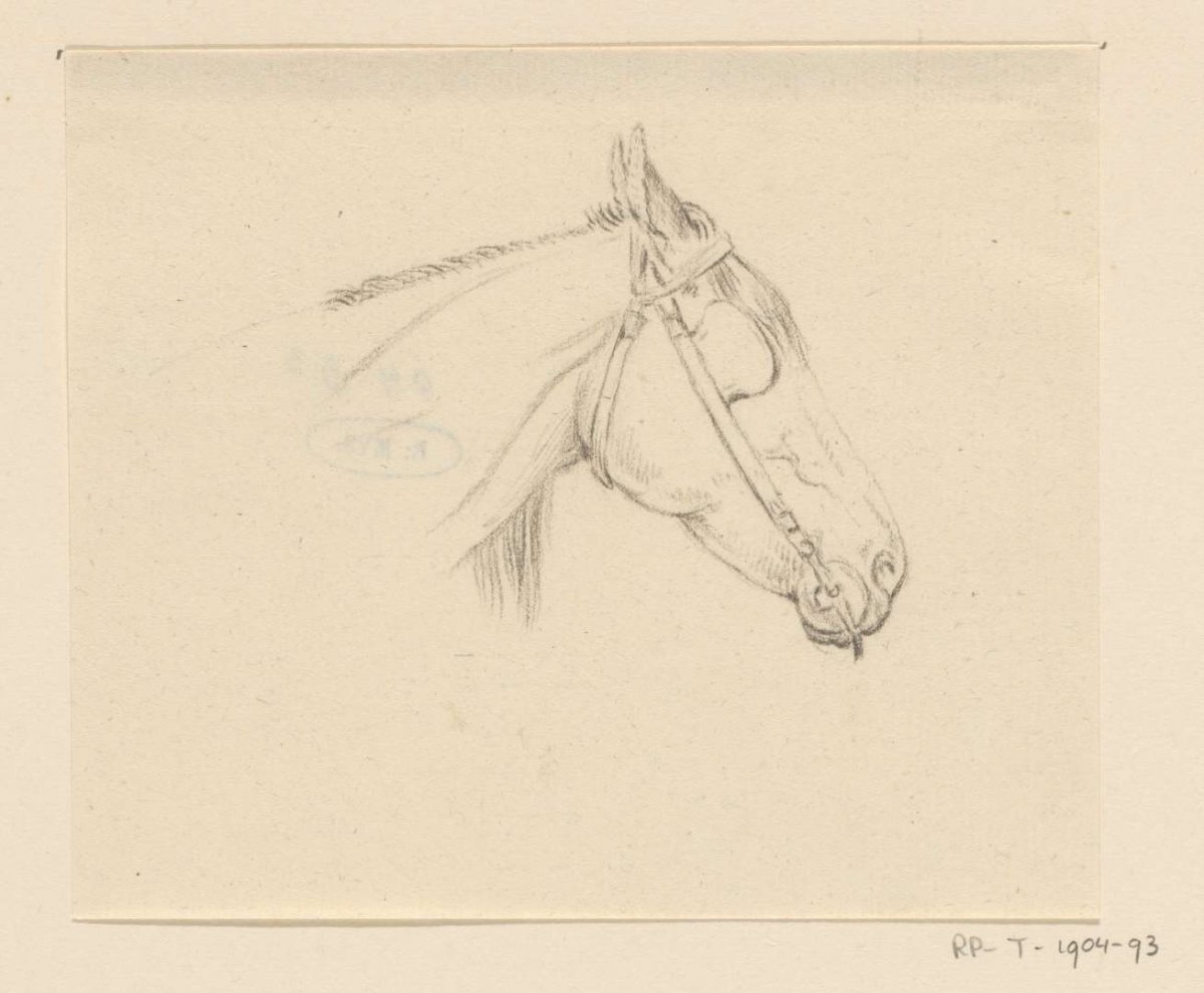 Head of a horse, to the right, Jean Bernard, 1775 - 1833