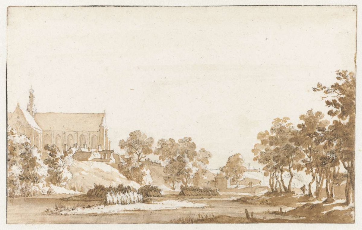 View of the St. Laurens church in Alkmaar, Jan de Bisschop, 1648 - 1671