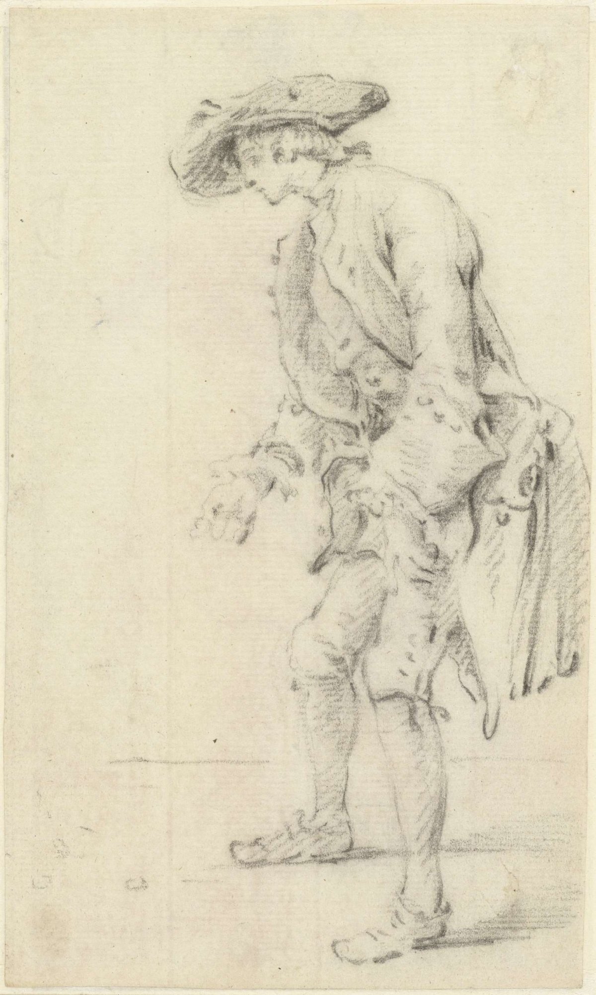 Young nobleman, to the left in bent, Simon Fokke, 1710 - 1779