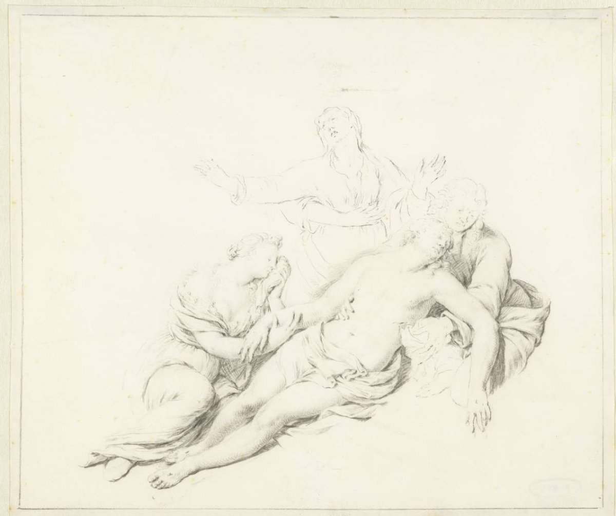 Lamentation of the body of Christ, Willem van Mieris, 1672 - 1747