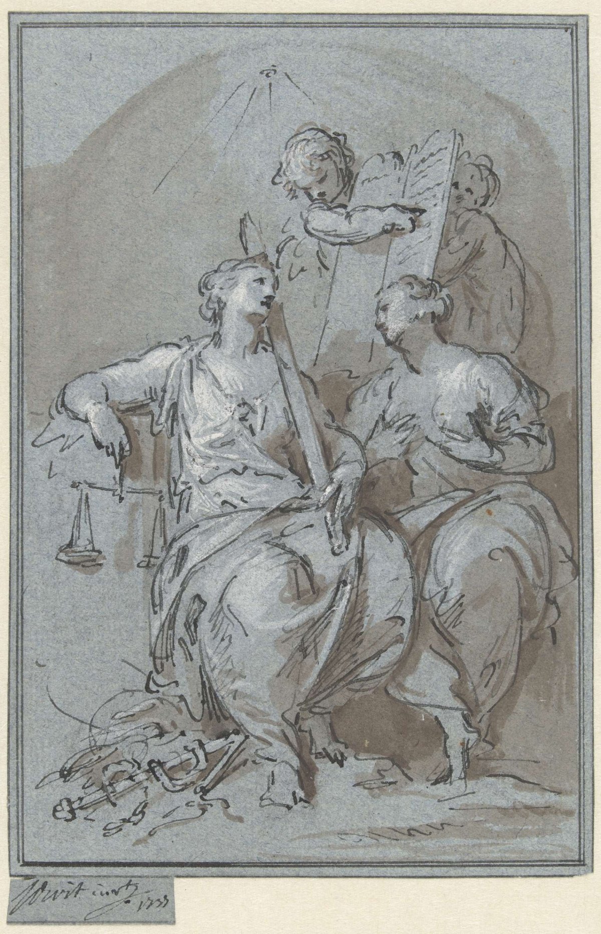 Justice and Mercy, Jacob de Wit, 1735
