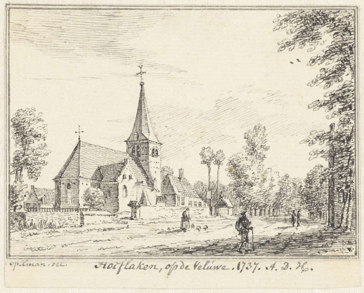 The village of Hoevelaken on the Veluwe, Hendrik Spilman, 1737 - 1784
