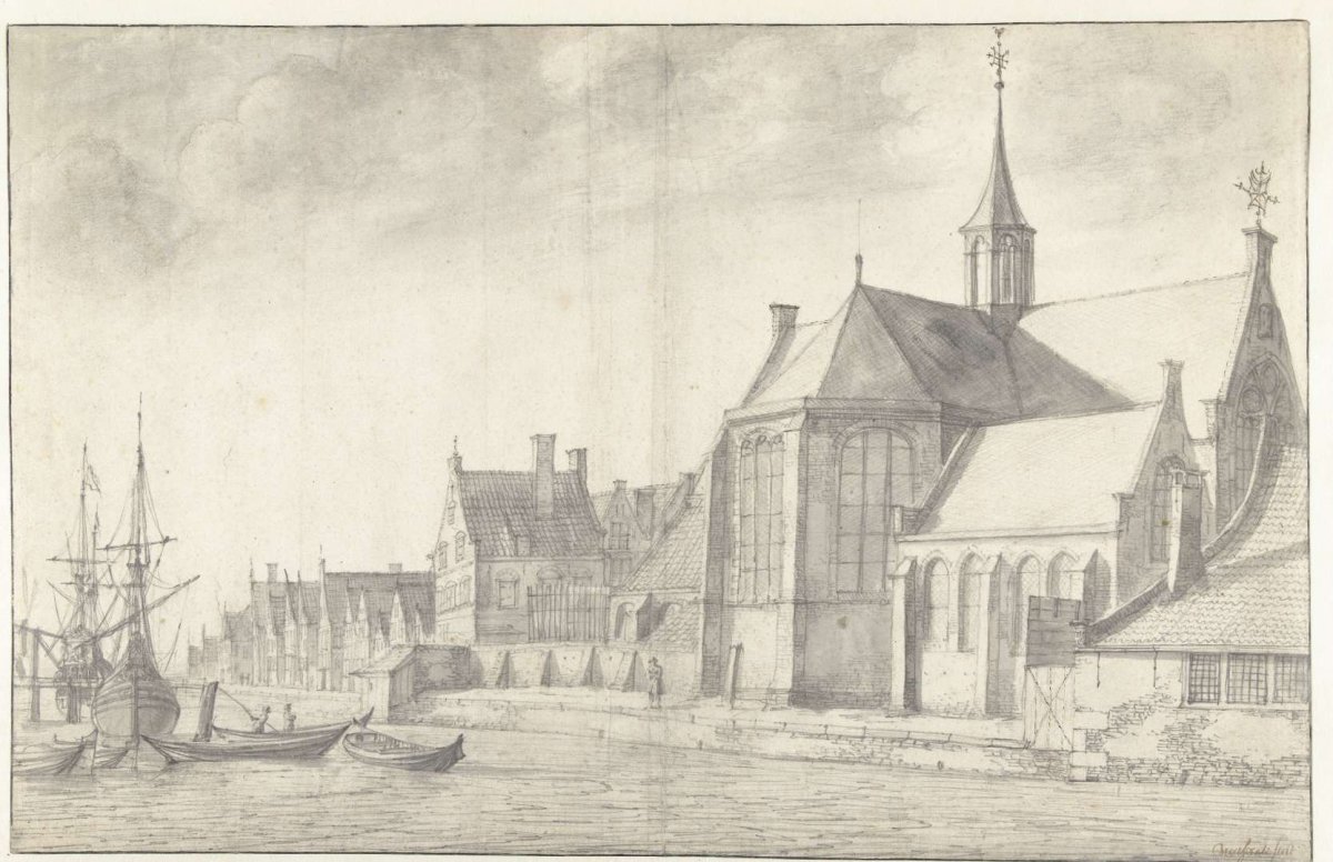 Kerk te Delfshaven, Jan Abrahamsz. Beerstraten, 1600 - 1699