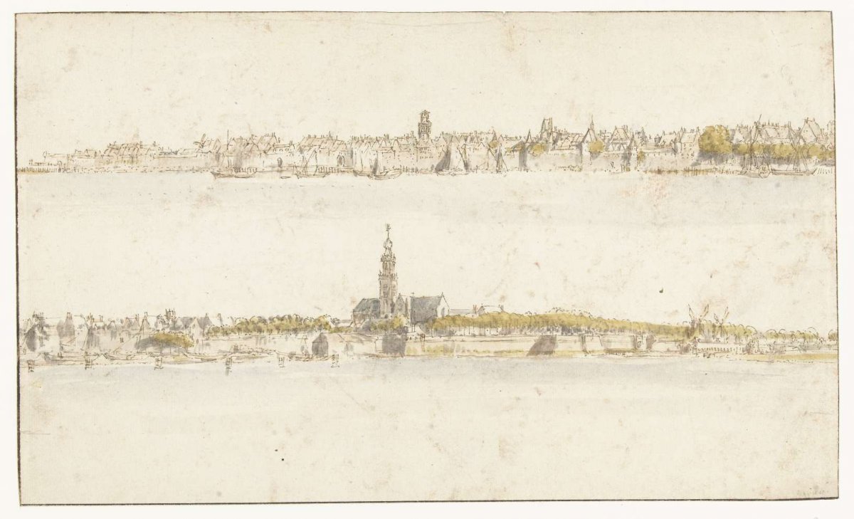 Two views of Antwerp (?), Gilles Neyts, 1633 - 1687