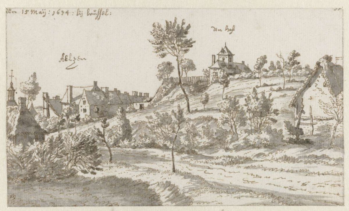 View of Aelzen (Alsemberg?), Barend Klotz, 1674