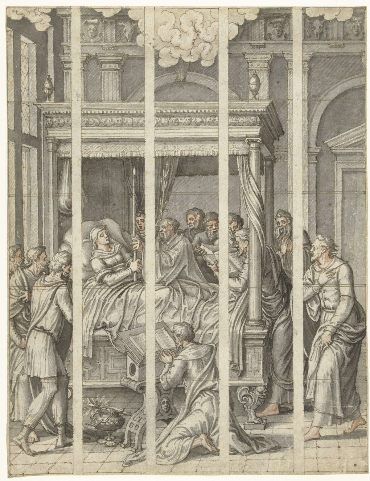 Death of the Virgin Mary, Dirck Pietersz. Crabeth, 1561 - 1565