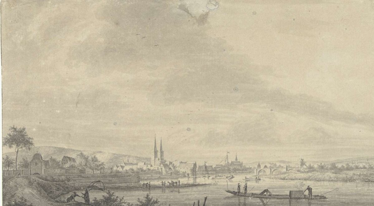 View of the town of Höxter, Pieter Jan van Liender, 1753