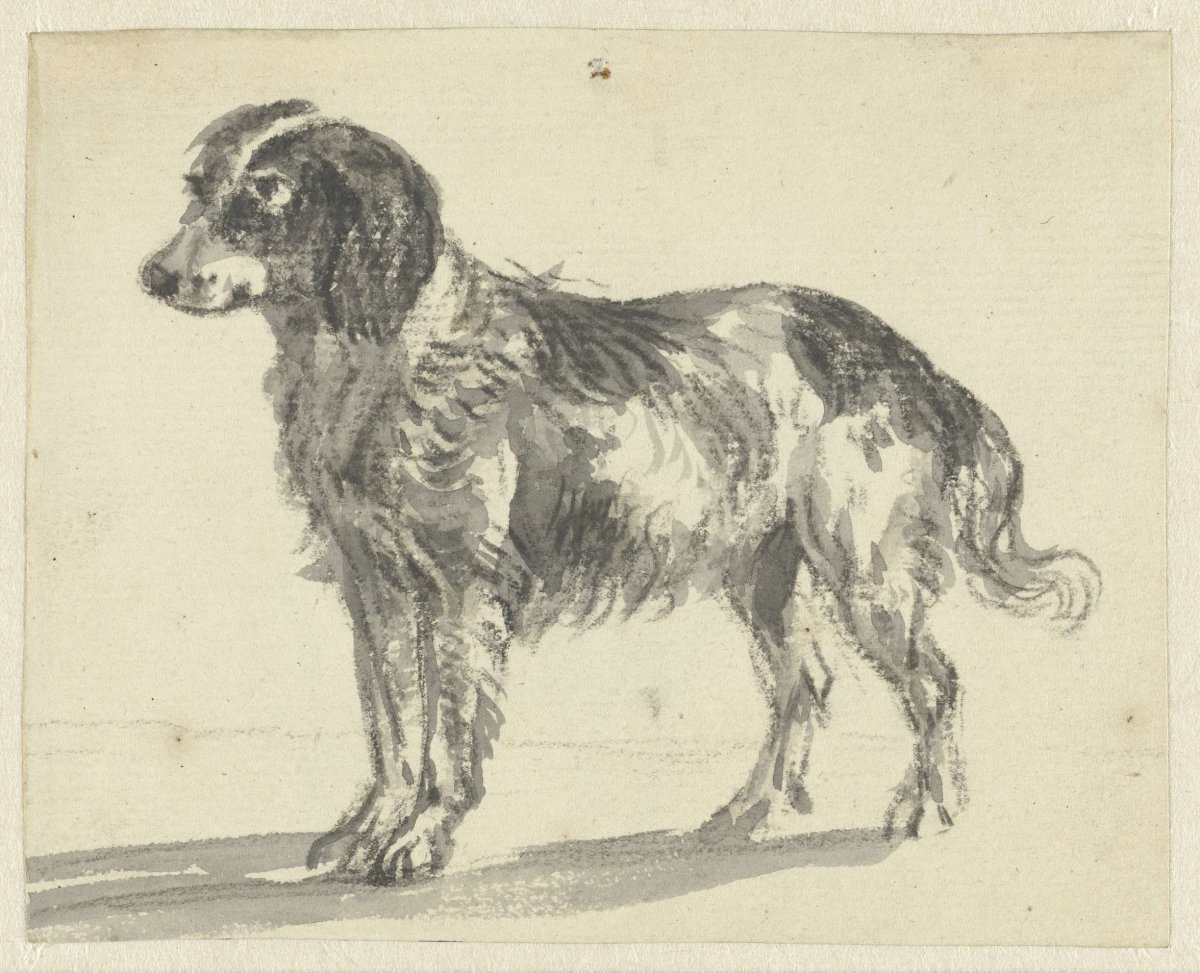 Standing dog, Jan Dasveldt, 1780 - 1855