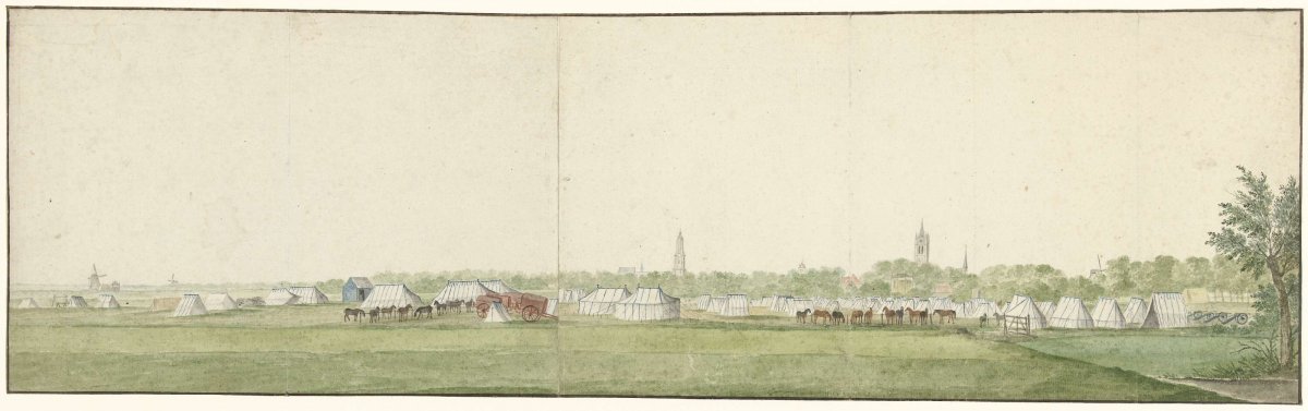 The Flying Army of the Patriots, near Delft, anonymous, 1762