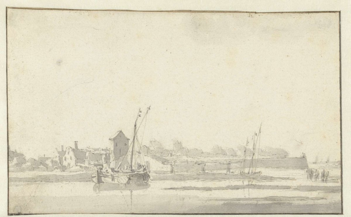 Rivierlandschap, Hendrick Jacobsz. Dubbels, 1630 - 1676