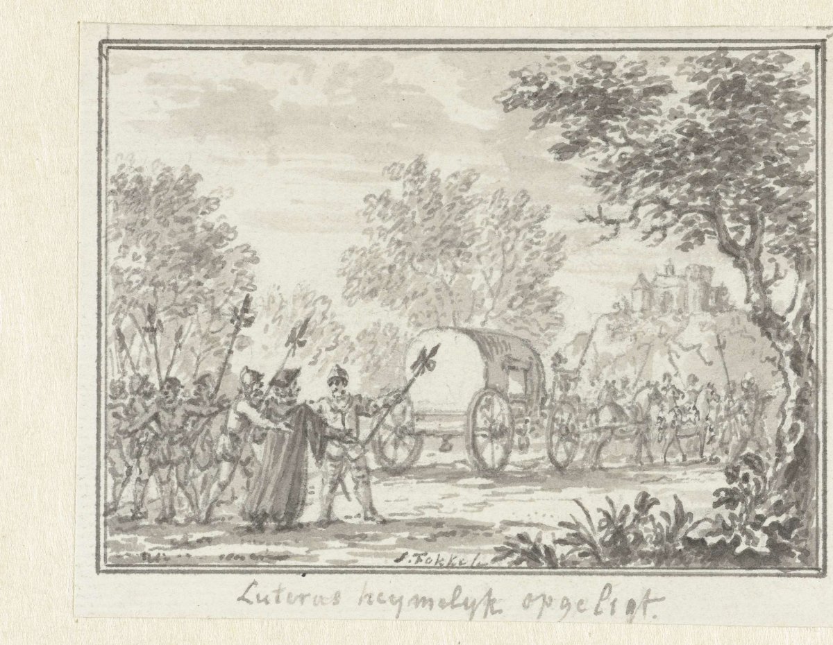 Luther gevangen genomen, Simon Fokke, c. 1722 - c. 1784