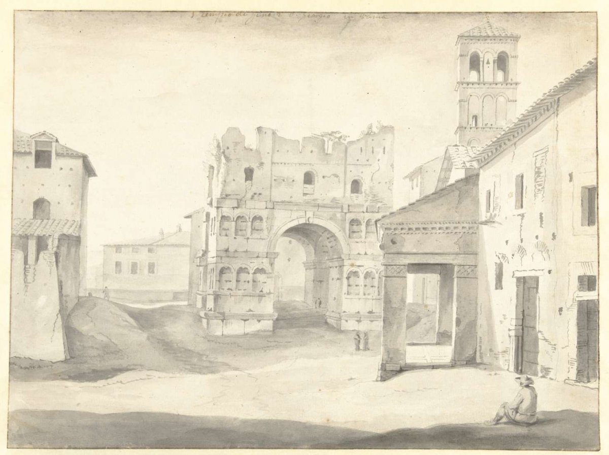Arch of Janus Quadrifons at Rome, Hendrik Verschuring, 1637 - 1690