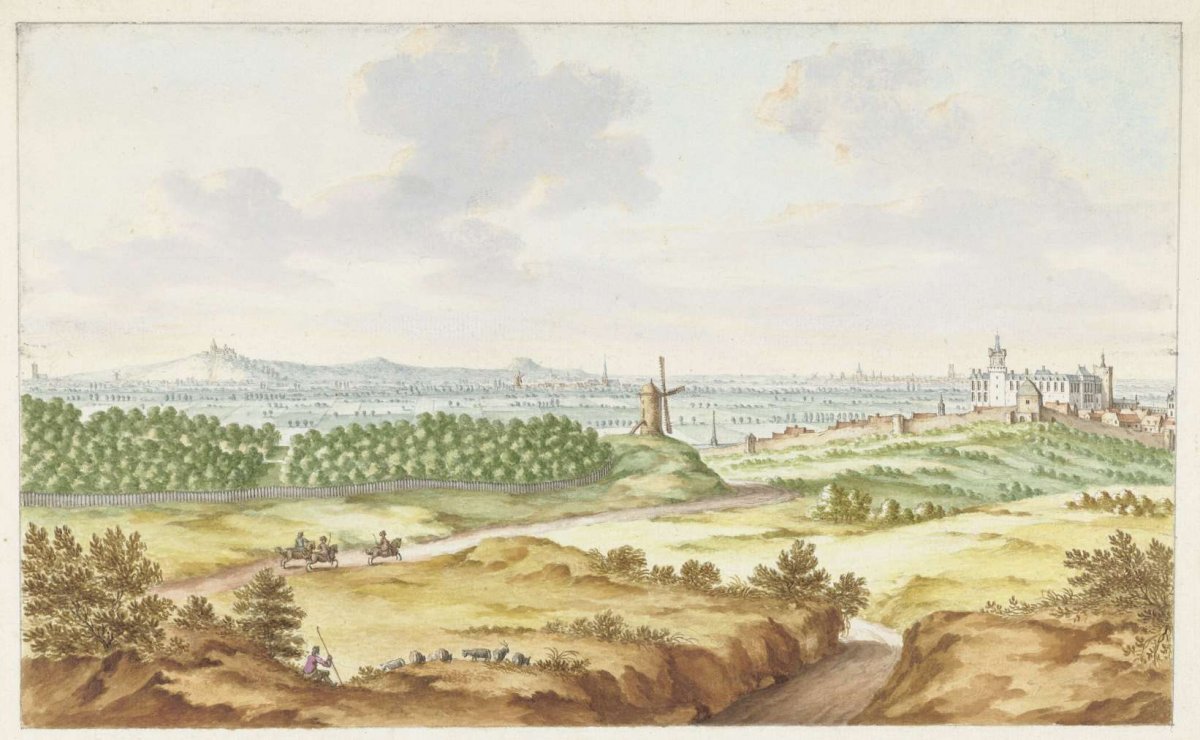 View of Kleve from the Galgenberg, Jan van Call (I), 1680 - 1685