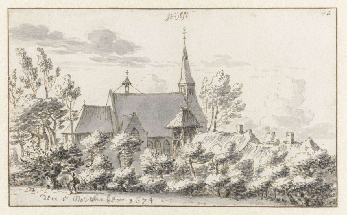 View of Zeelst, Noord-Brabant, Barend Klotz, 1674