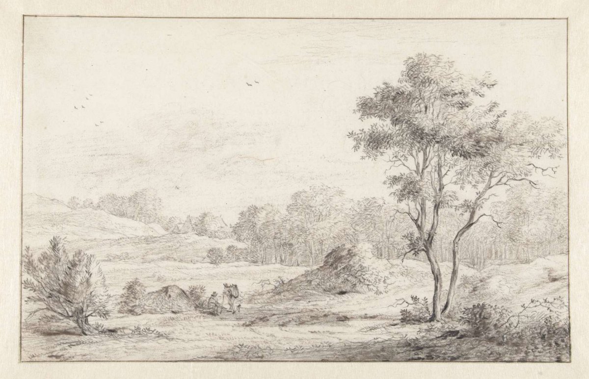 Dune landscape behind De Mol bleachery, Jan Vincentsz. van der Vinne, 1677